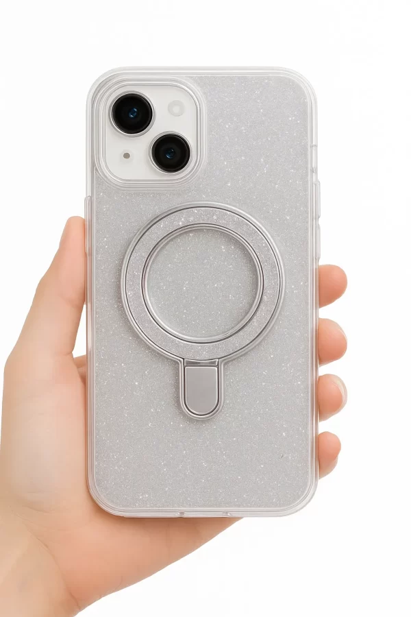 Funda MagSafe Glitter Plateada