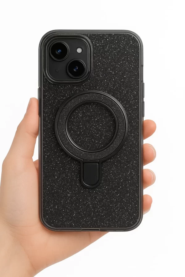 Funda MagSafe Glitter Negra